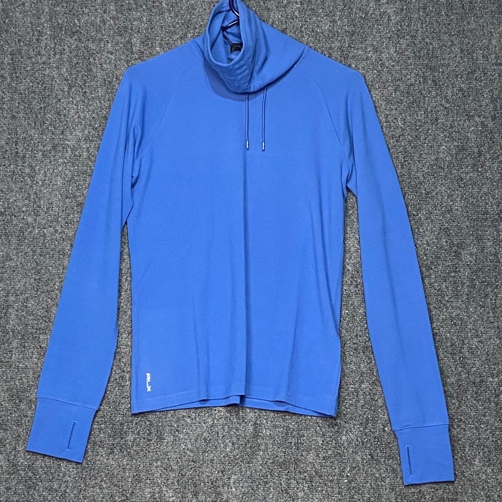 RLX Ralph Lauren Women's XS Blue Golf Long Sleeve Athletic Pullover Shirt NWT
